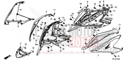 CARENAGE LATERAL NC750XDL de 2020